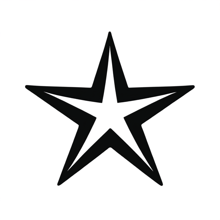 Outline Star Design SVG