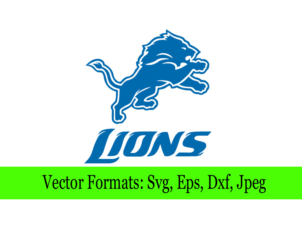Detroit Lions SVG File Vector Design in, Svg, Eps, Dxf, and Jpeg Format for Cricut and