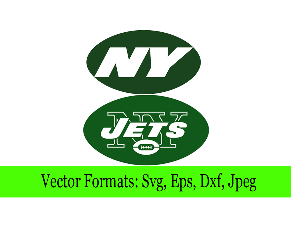 New York Jets Logo SVG File Vector Design in, Svg, Eps, Dxf, and Jpeg