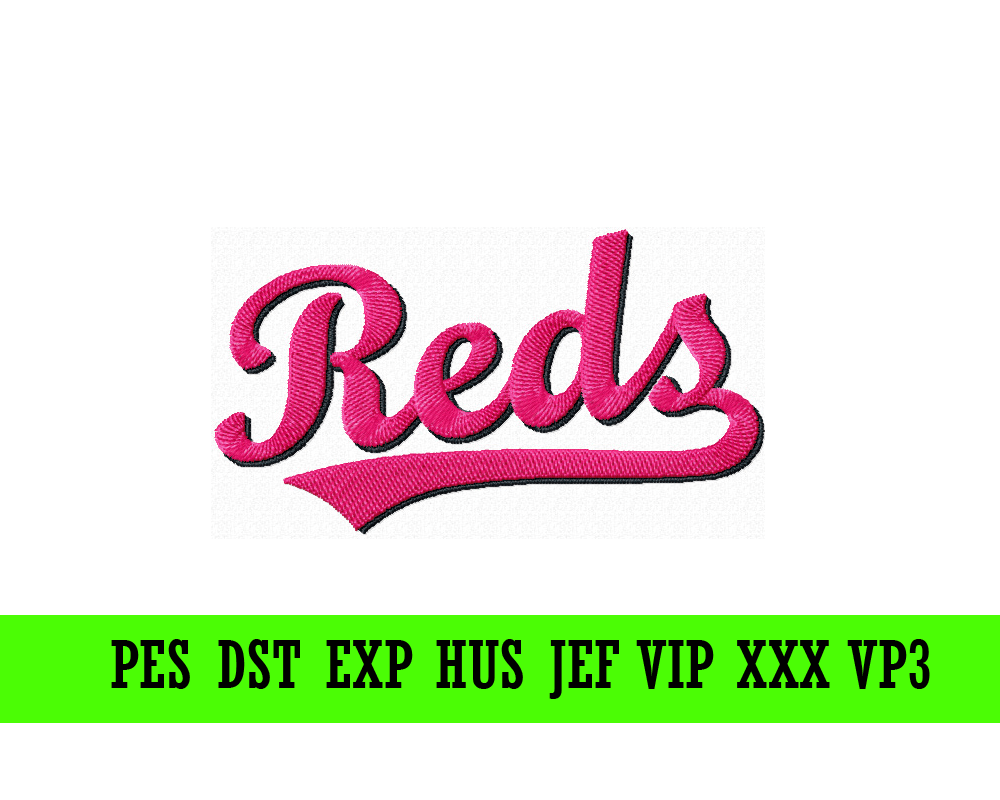 Cincinnati Reds logo machine embroidery design INSTANT download