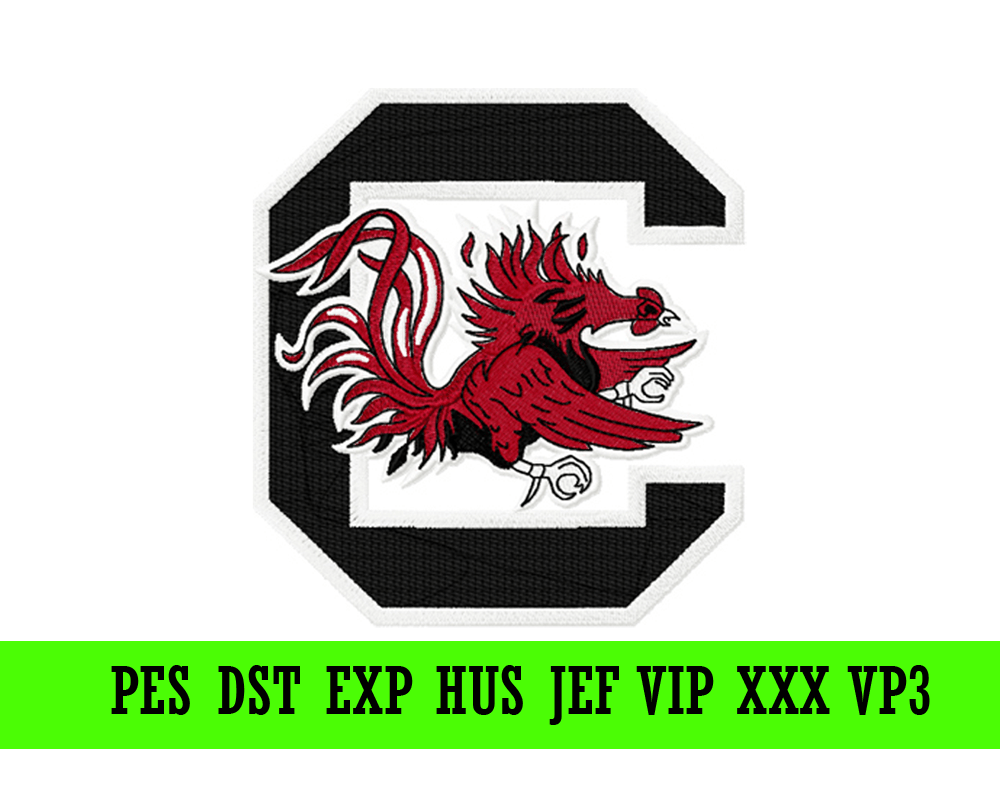 South Carolina Gamecocks logo machine embroidery design SVG Shop