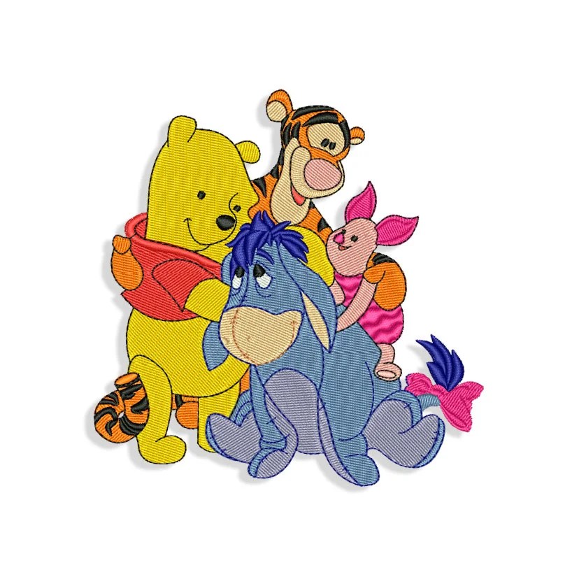 Winnie The Pooh Machine Embroidery designs and SVG files