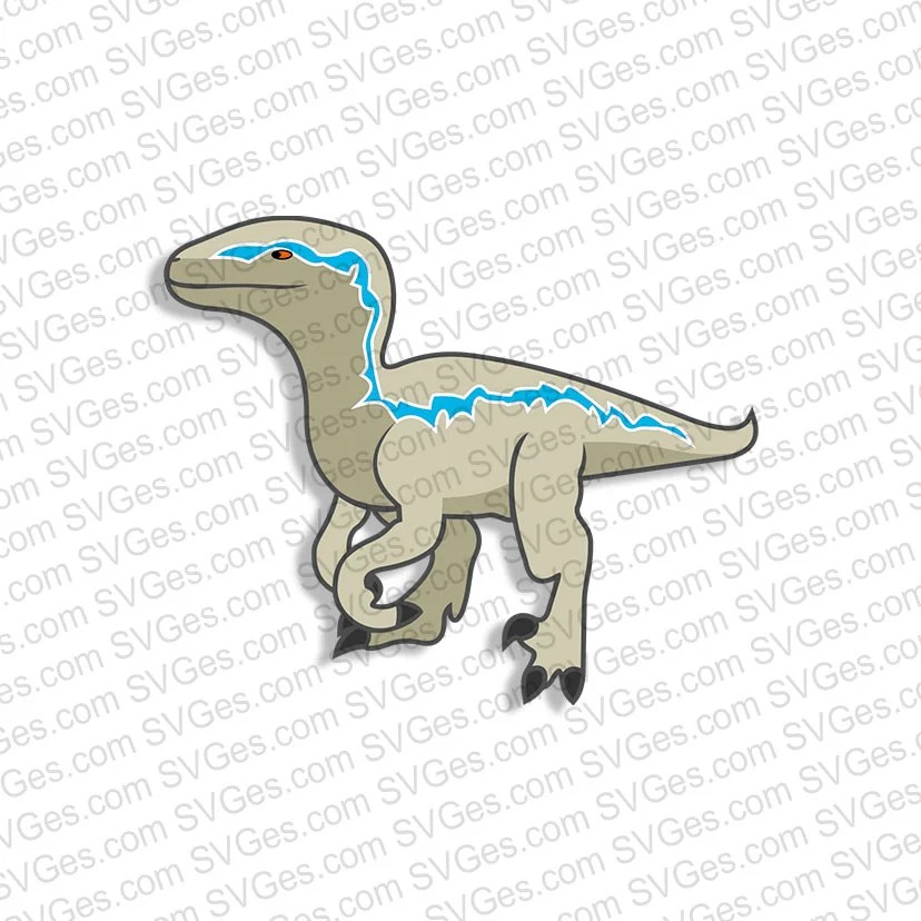Dinosaur Velociraptor SVG and PNG files Machine Embroidery designs and SVG files