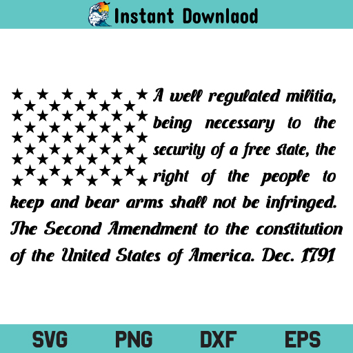 2nd Amendment Us Flag Svg
