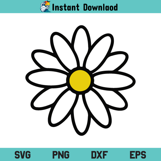 Simple Hand Drawn Daisy Svg Daisy Flower Svg Files For Etsy
