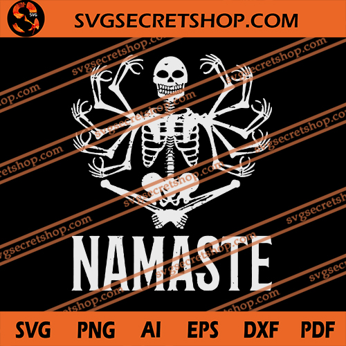 Papercutting template | cutting files | printables | diy | patterns | stencils | easy to weed | vinyl | stay calm | yoga skeleton. Namaste SVG, Yoga SVG, Halloween SVG, Skeleton SVG