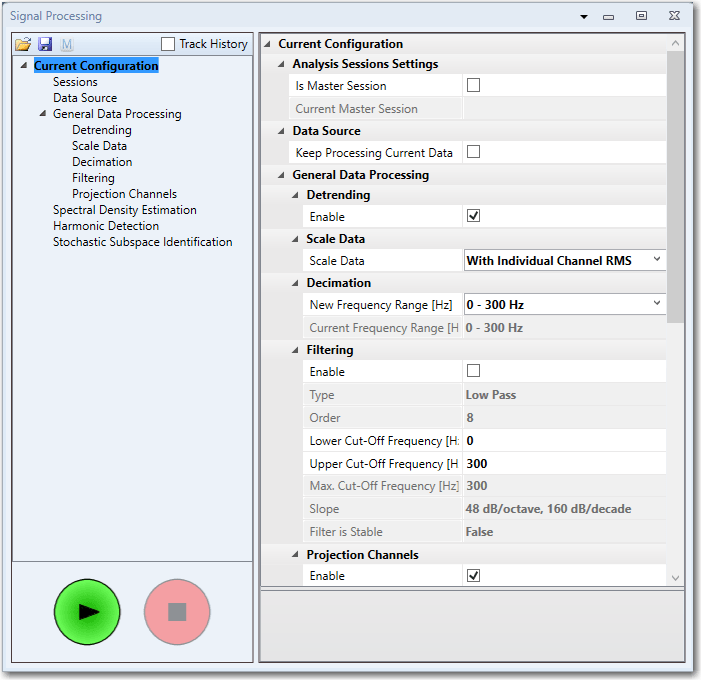 Signal Processing Window