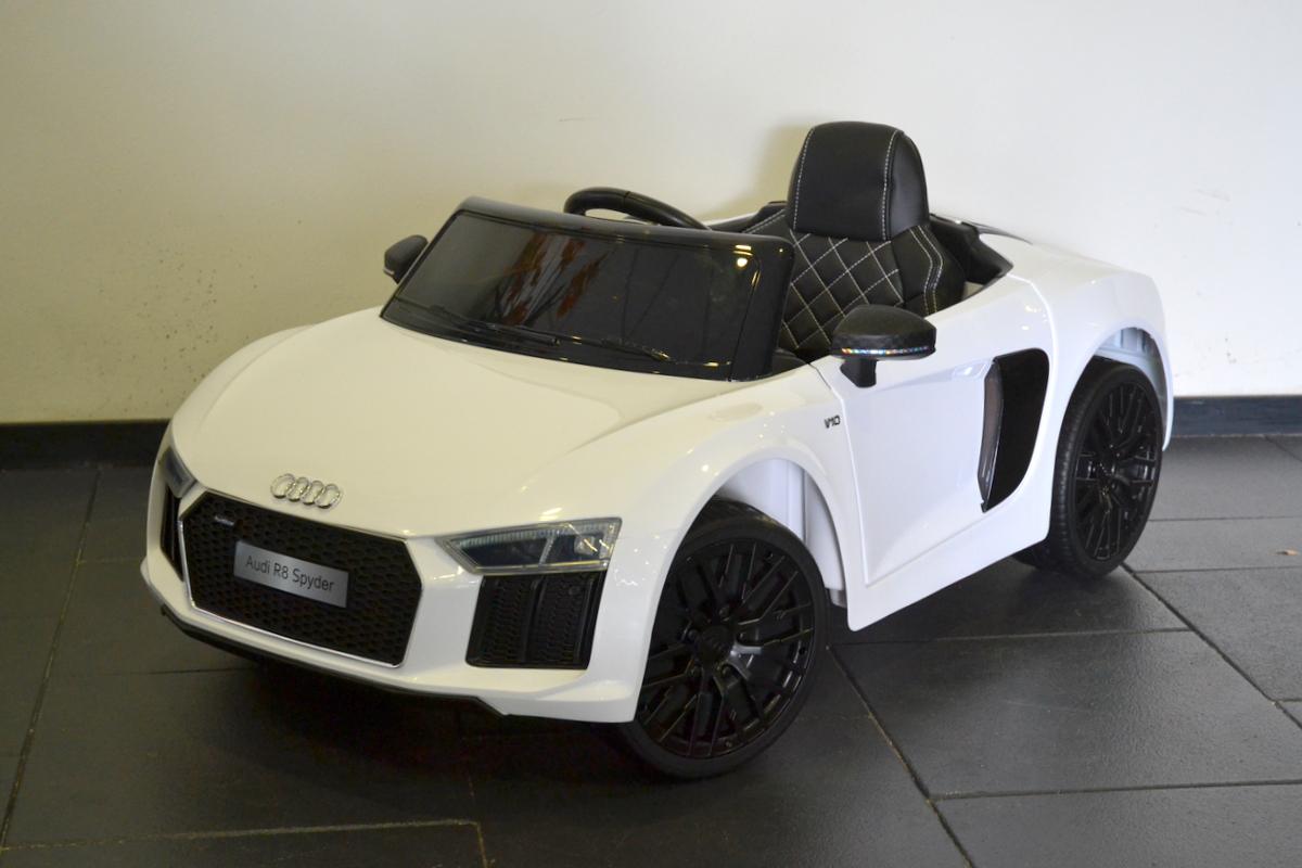 Audi R8 Spyder Kinder Auto 12V 2,4G RC Wit SVkinderautos