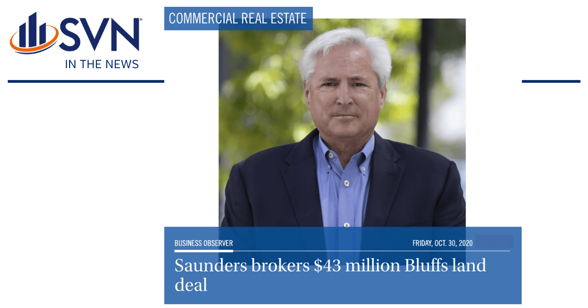 Saunders brokers 43 million Bluffs land deal SVN® Commercial Real