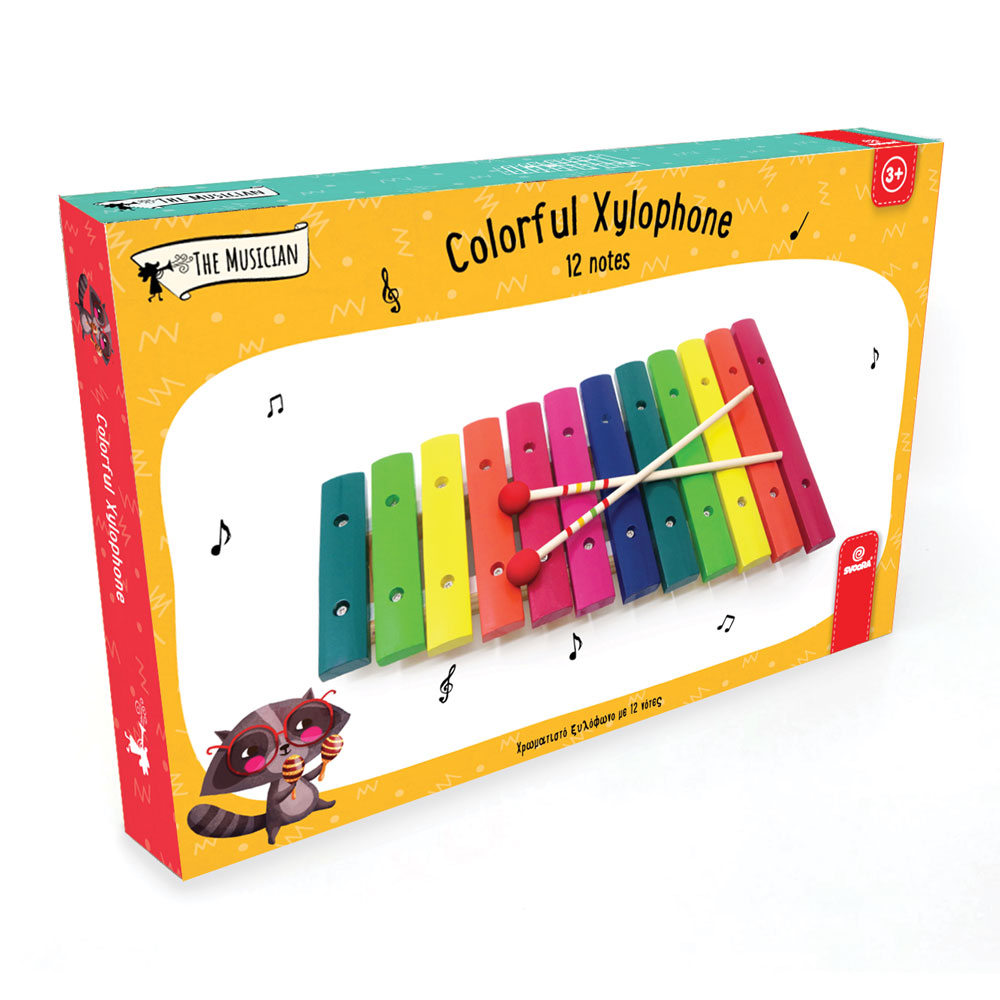 Corourful Xylophone (12 Notes) Toy Musical Instruments SVOORA