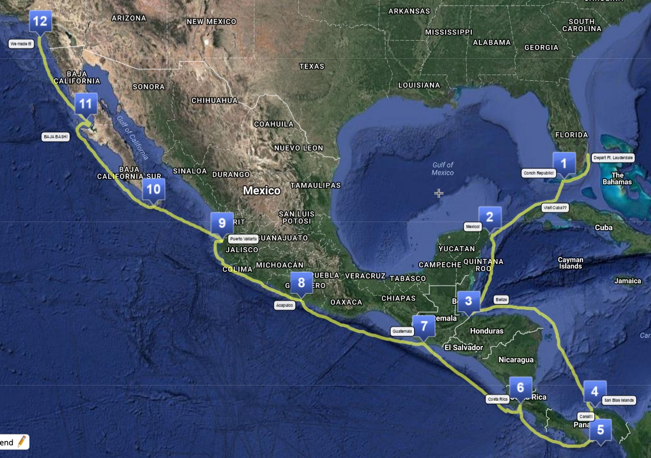 Sailing Vessel Reliant Florida to California… or bust!