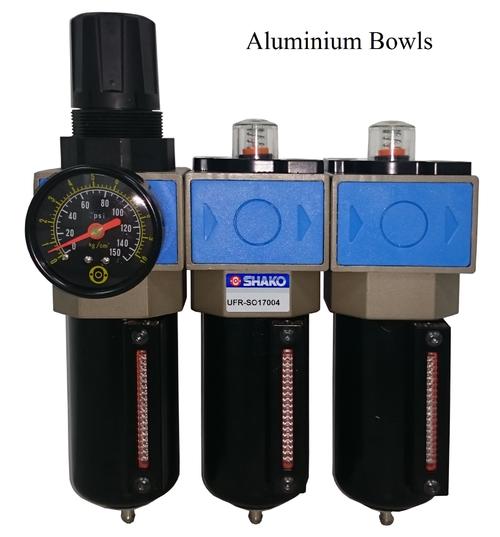 3 stage breathing air filter regulator with coalescing and carbon filters
