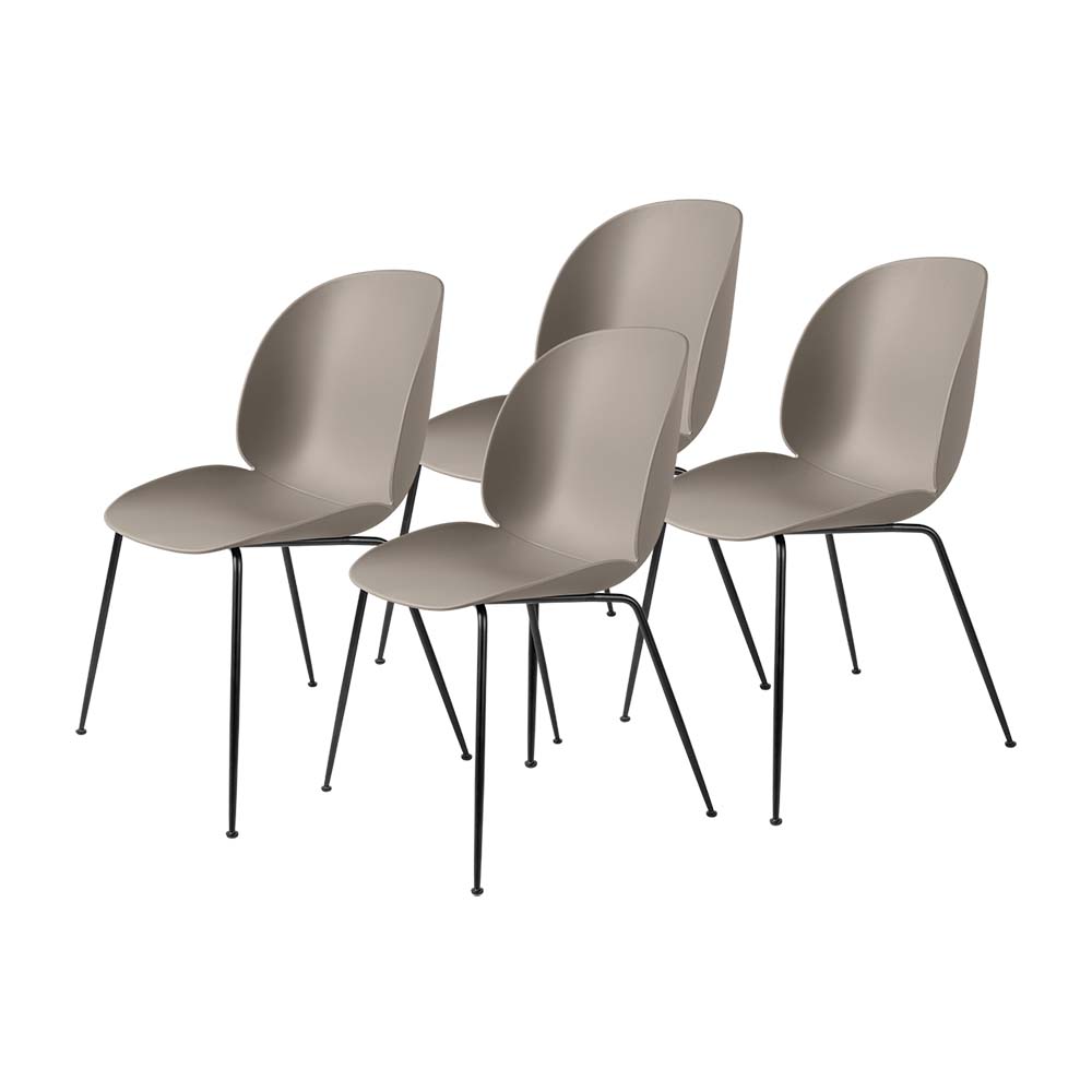 Gubi Beetle Dining Chair Unupholstered Black Matt Base (Plastic