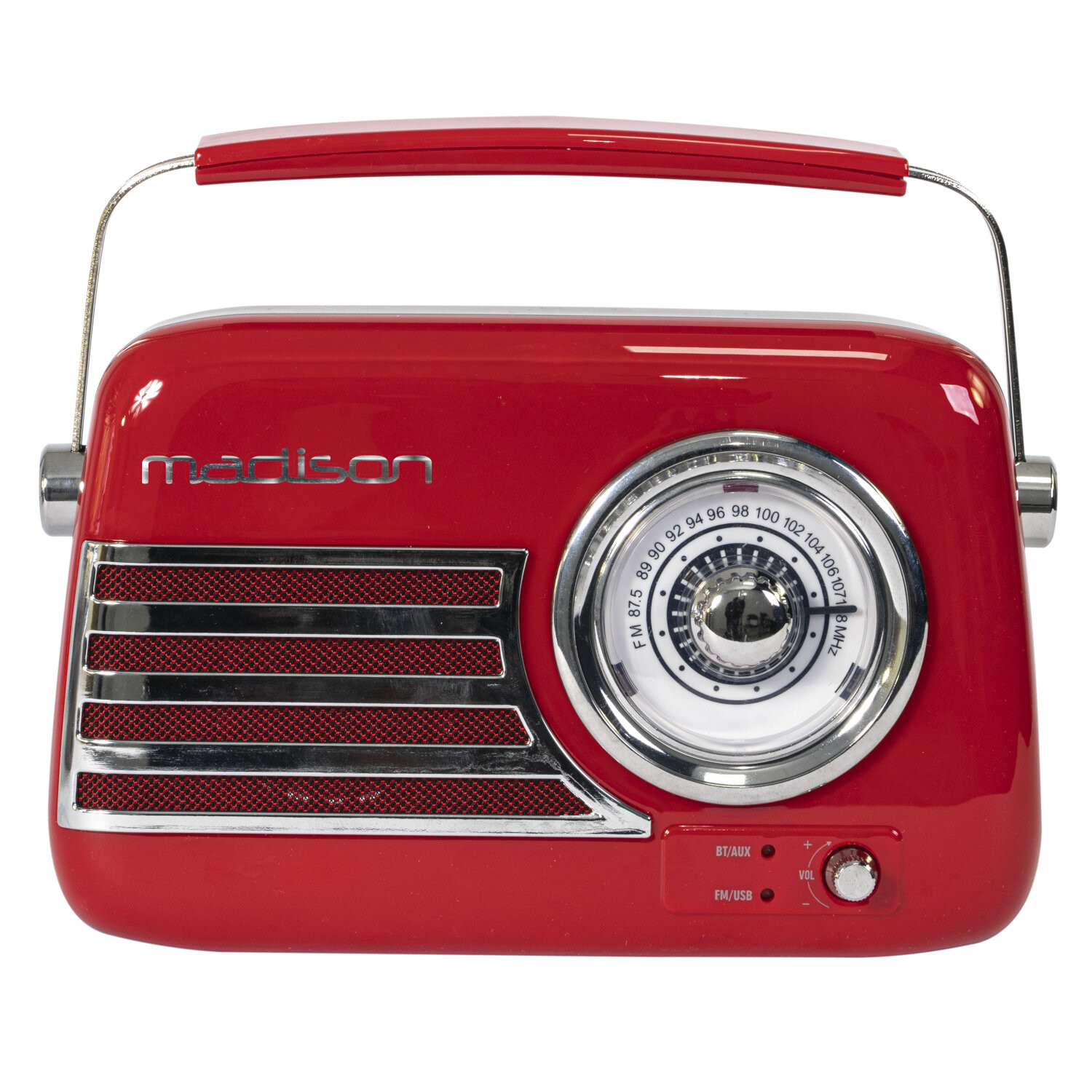 Madison retro radio w. Bluetooth and FM (Red) Buy online now
