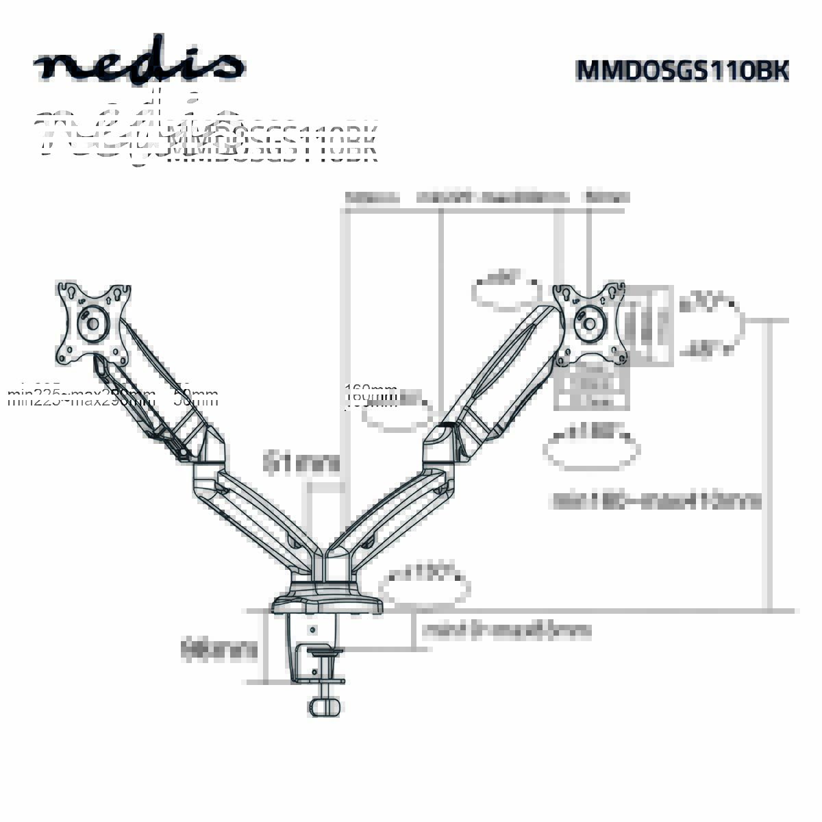 Table mount for 2 monitors 1032" SoundStoreXL Your online music store