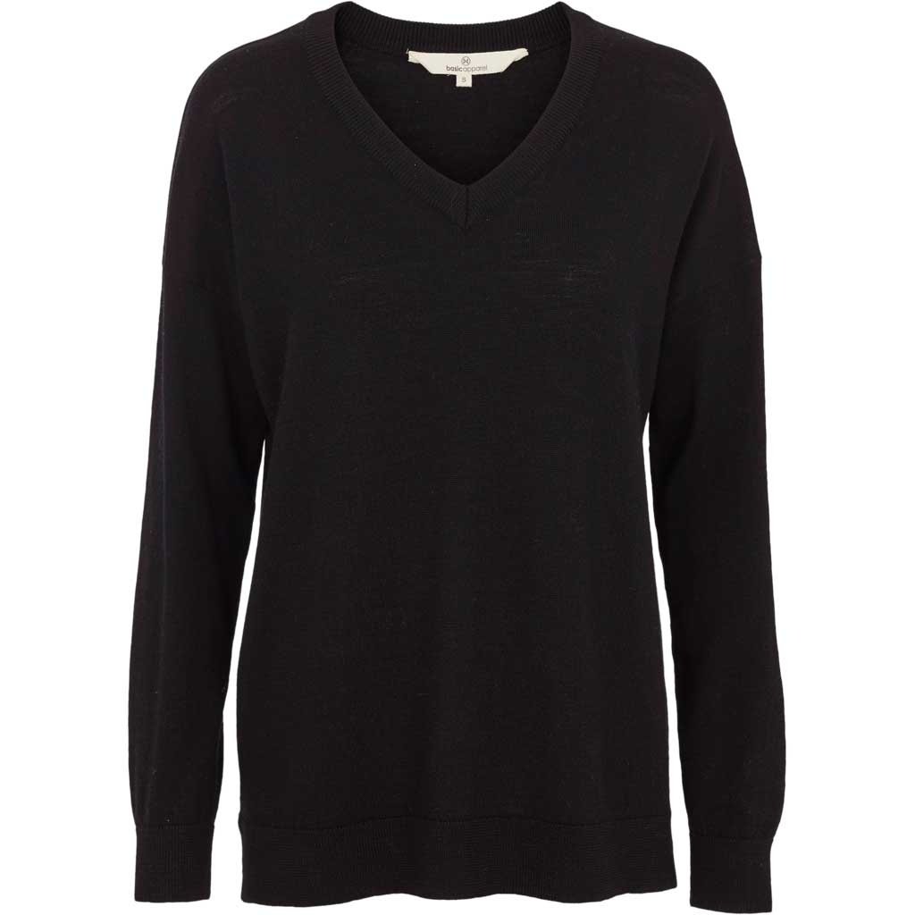 Bluse, vudskæring, 100 merinould TILBUD Bluse / strik / sweater