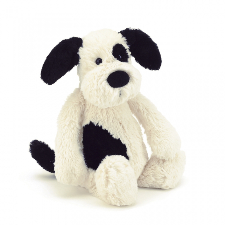 Jellycat bamse, bashful hund sort 31 cm Jellycat Børneneskartel.dk