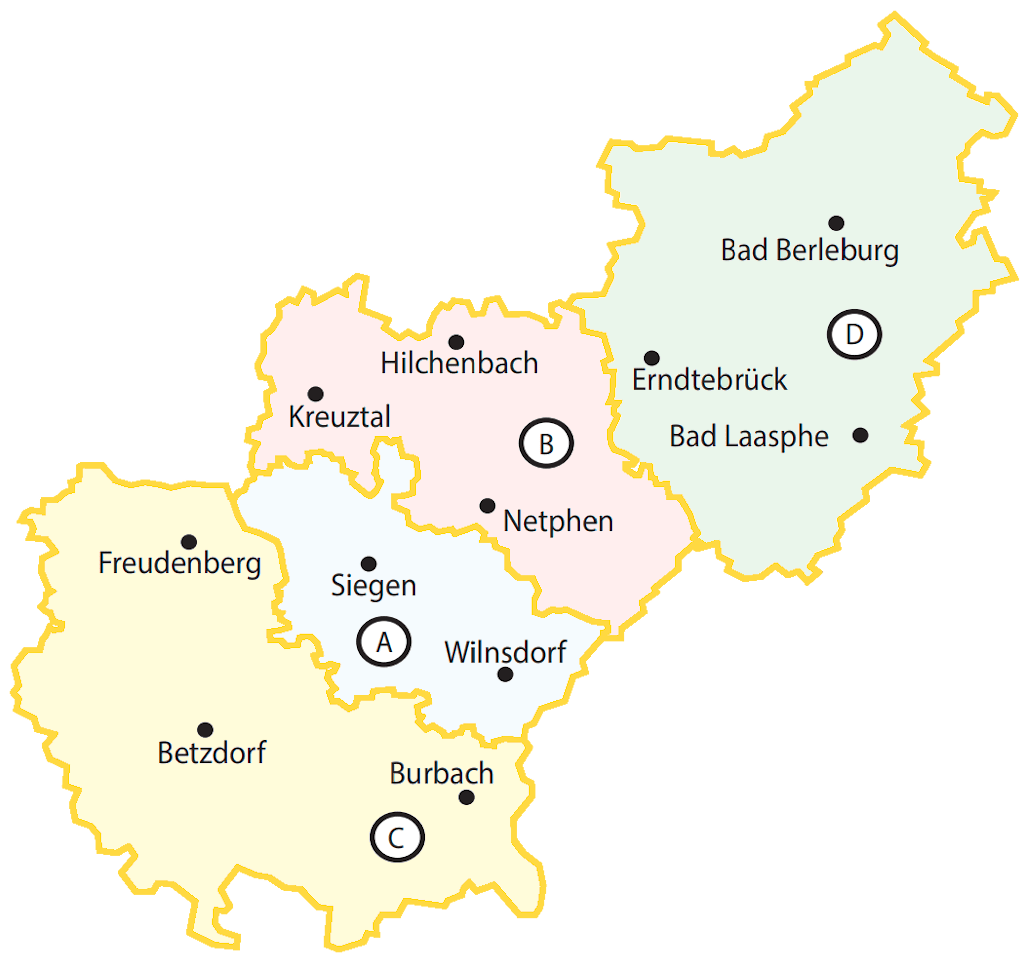 Siegerland Karte SWA Siegerländer/Wittgensteiner Anzeiger für den Mittwoch und das