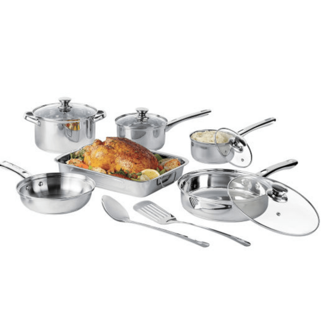 JCPenney Cooks 21pc. Stainless Steel Cookware Set 26.99 (Was 100