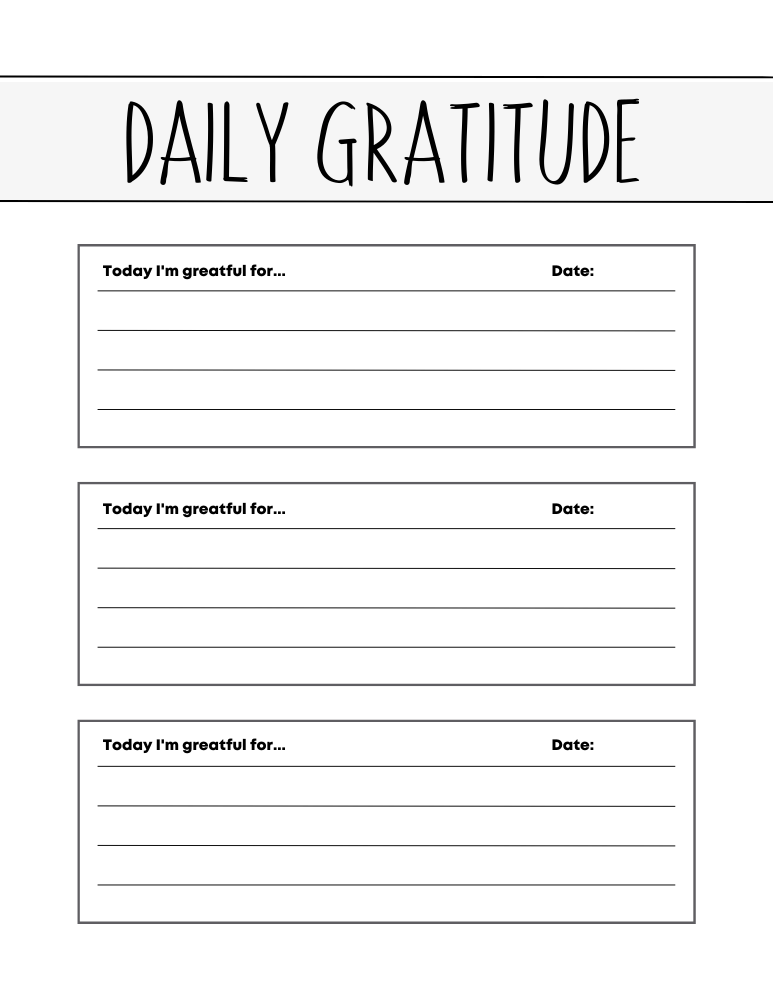 Free Printable Gratitude Journal Pages + Tips to Starting a Journal