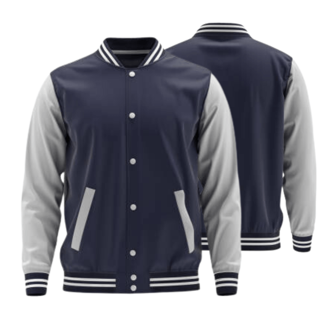Varsity Baseball Jacket Navy Blue Swagze