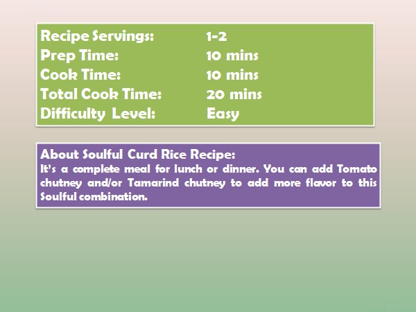 SOULFUL CURD RICE RECIPE » SWAKOSH SOULFUL CURD RICE RECIPE » SWAKOSH