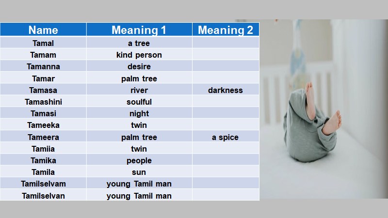 BABY NAMES WITH ALPHABET T » SWAKOSH