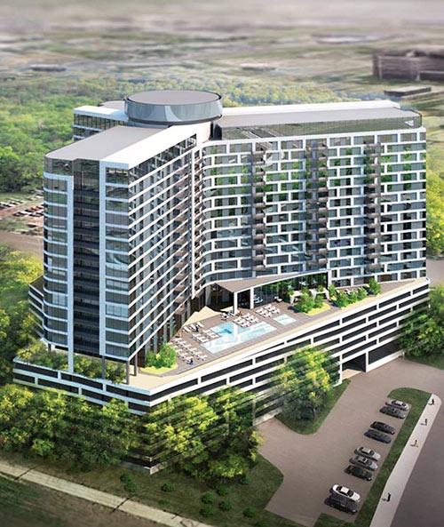 The TripleWinged 21Story Millennium Med Center Apartment Tower Moving