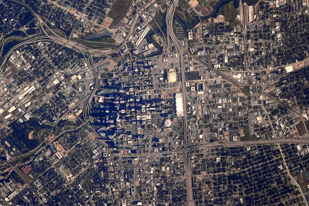 Here’s the Freshest Satellite Photo of Downtown Houston You’ll See All Day Swamplot