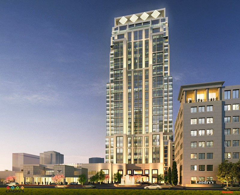 Tilman Fertitta Shows Off the QuadrupleDiamond Tower Up His Galleria