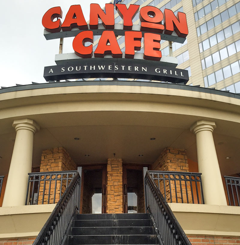 Canyon Cafe Shutters along Post Oak Blvd. as Bankrupt Sports Authority