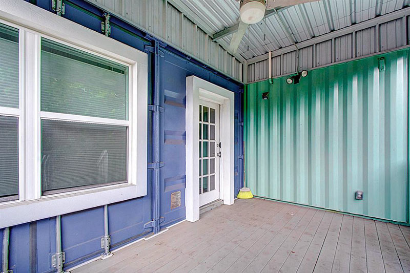 HalfMasked DoubleWide Shipping Container House Up for Sale in Fifth Ward Swamplot