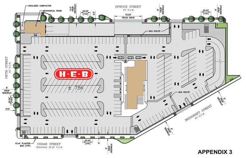 A Look Around the DoubleDecker HEB and Parking Lot Replacing the