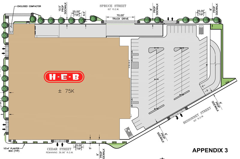A Look Around the DoubleDecker HEB and Parking Lot Replacing the