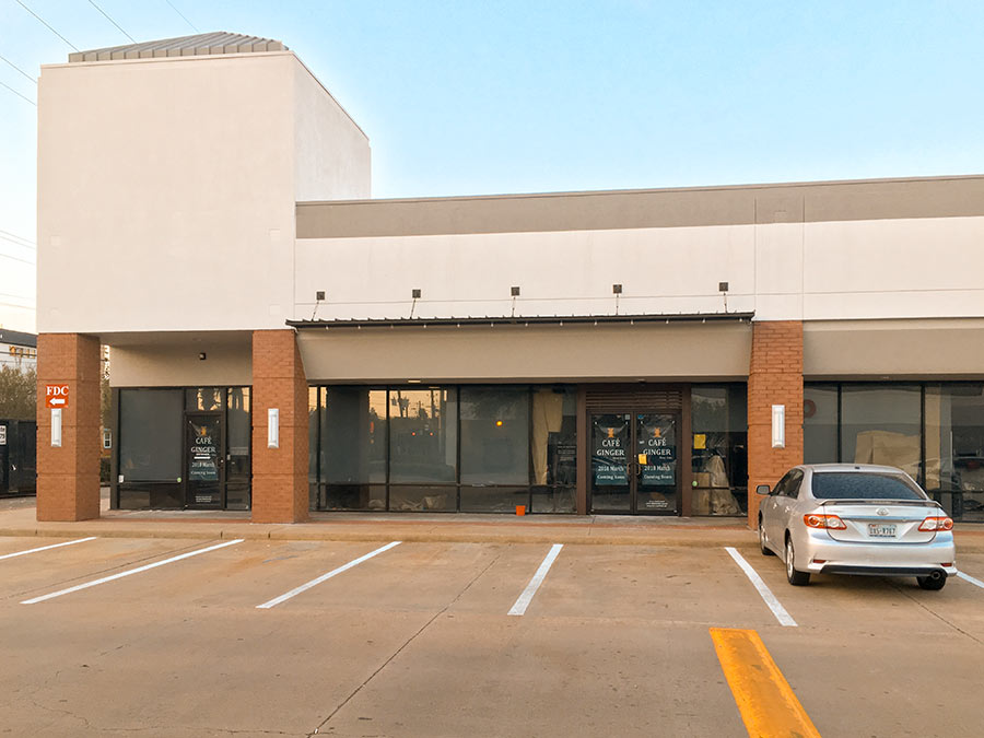 When Café Ginger’s New West Gray Shopping Center Square Corner Tower