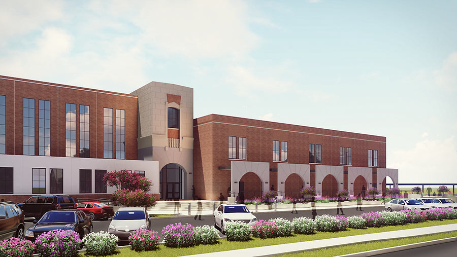 Breaking Down the Backside of Stephen F. Austin High School Where a New