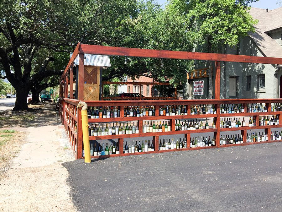 Bacco’s Montrose Patio Gets Plastered with Hundreds of Wine Bottles To