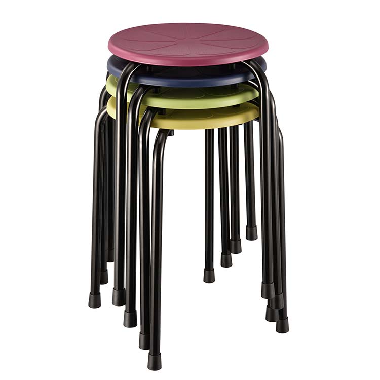 Stackable Metal Stool With Plastic Seat53025VP Swanlord Your