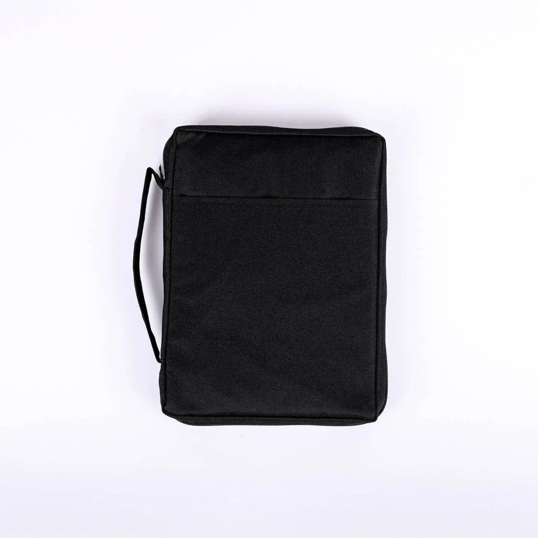 Bible Cover Canvas Black Plain Xl Swanson Christian Products