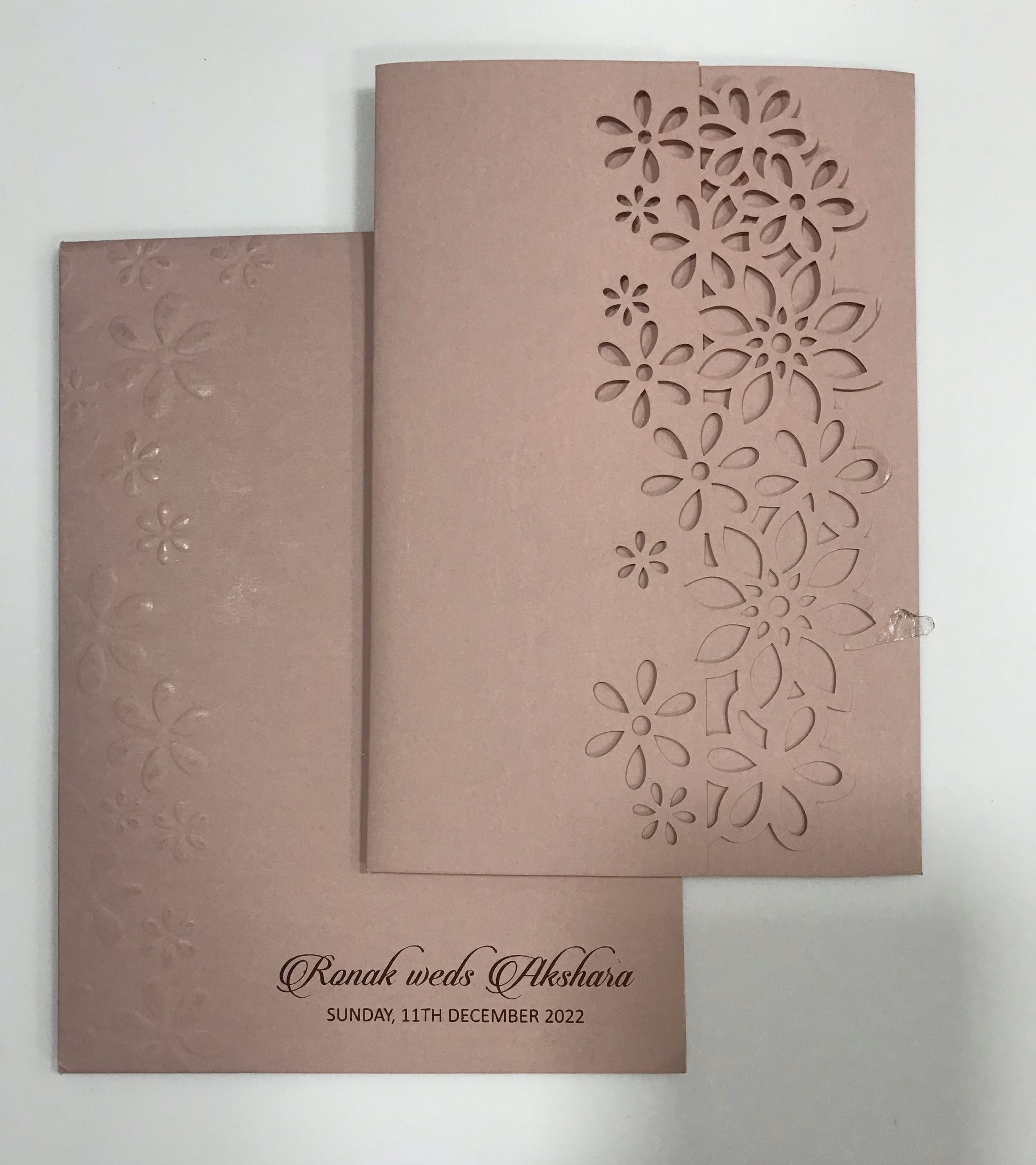 Lasercut wedding invitation cards Swastik Cards