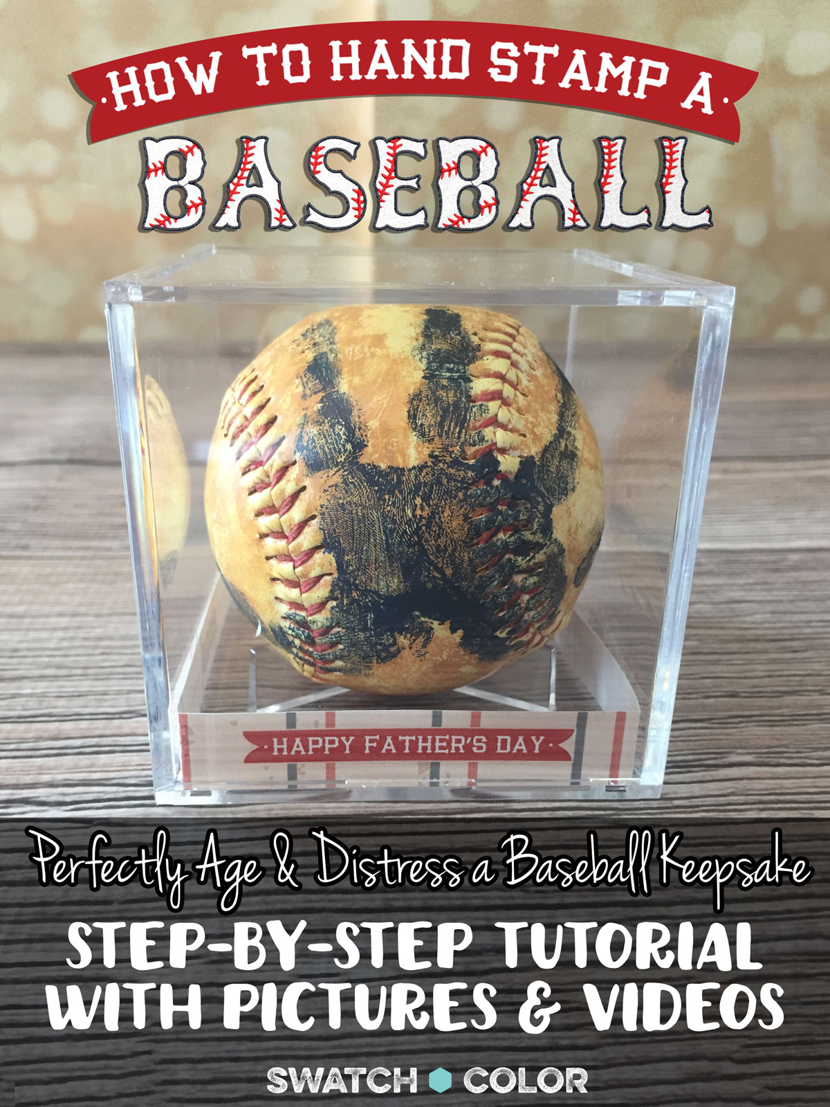 DIY Baseball Keepsake Tutorial Swatch Color