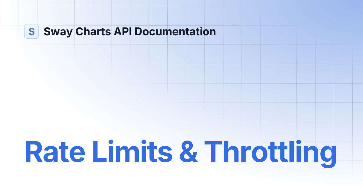 Rate Limits & Throttling Sway Charts API Documentation