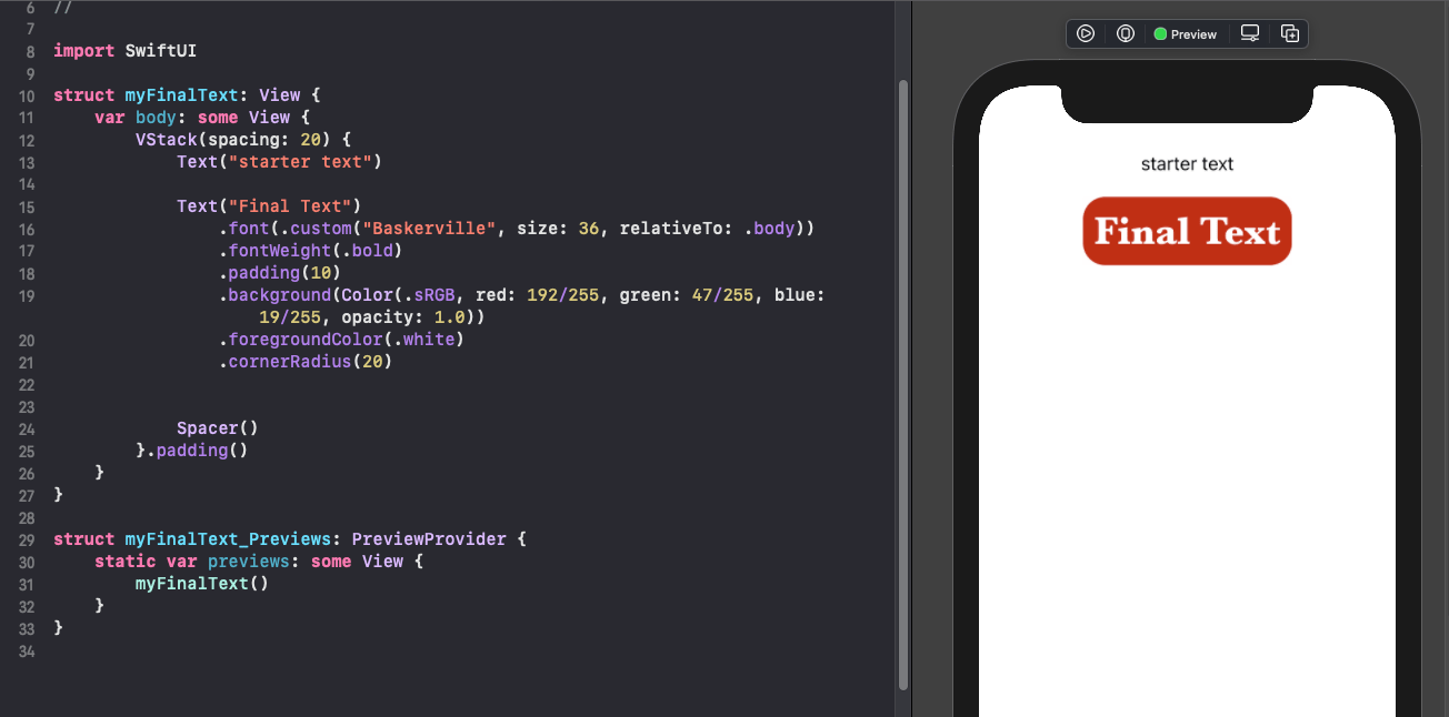 Displaying text in SwiftUI Software Development Notes Displaying text in SwiftUI Software Development Notes