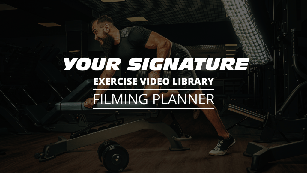 Create an exercise library for your fitness apps and online workouts.