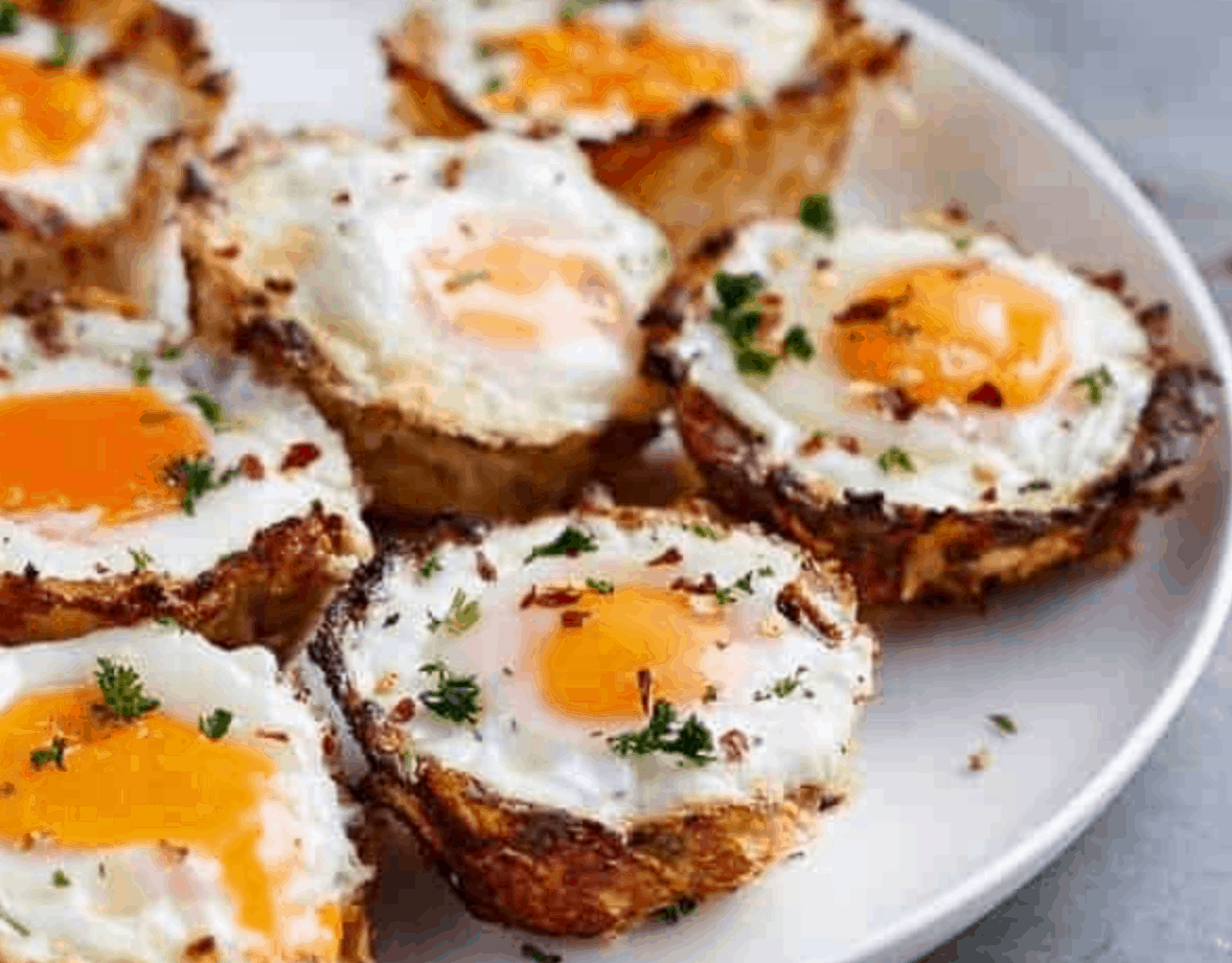 Cozy Cauliflower Hash Brown Egg Cups