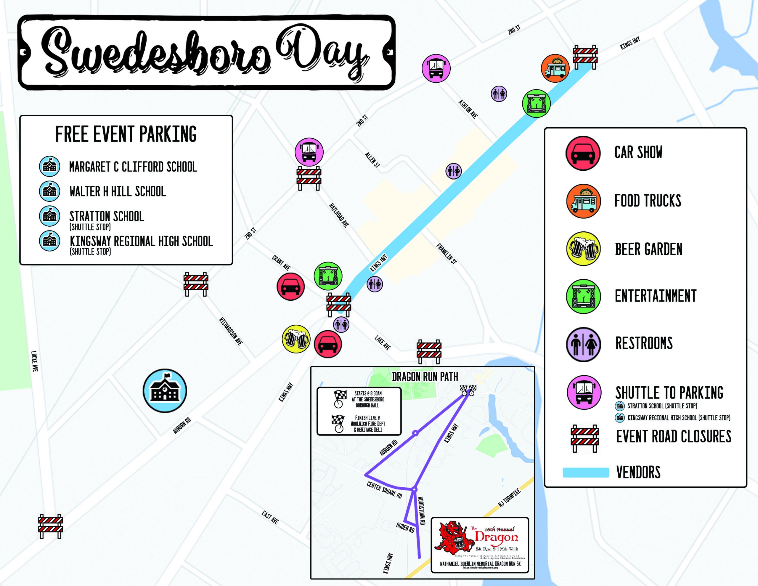 Swedesboro Day Official Site Directions & Shuttle Information