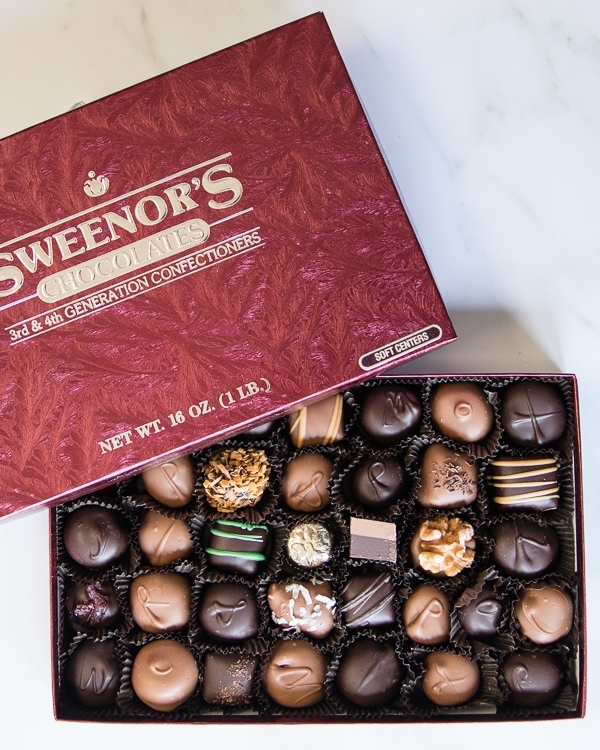 Sweenor's Chocolates. Assorted Soft Center Chocolates