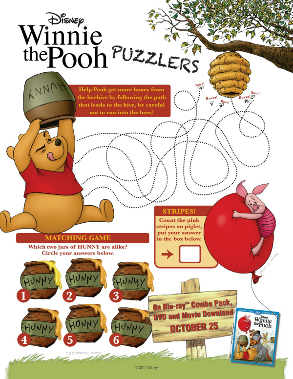 Winnie the Pooh Printable Puzzles Mama Likes This