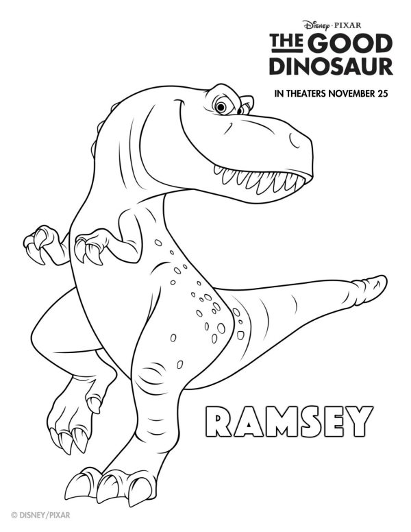 Cartoon Dinosaur Coloring Pages Coloring Home