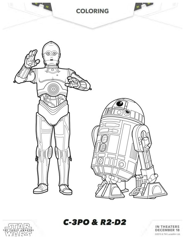 The Force Awakens: 21 Star Wars Printable Coloring Pages